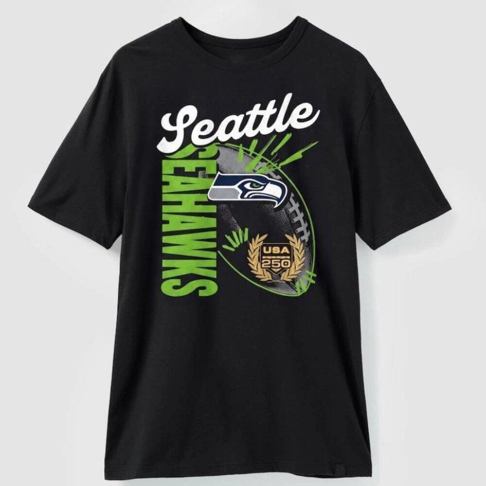 Seattle Seahawks Usa 250 Gold Standard Team Heritage T-Shirt